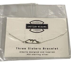 Shotgun wedding shop three sisters sterling silver bracelet Canada mountains